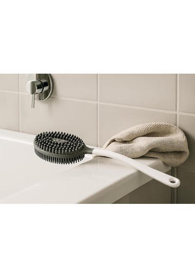 Uzun Saplı Silikon Vücut Ve Masaj Fırçası Banyo Lifi Ergonomik Saplı, Çift Yüzeyli Duş Fırçası Renk Stok Durumuna Göre Gönderilir