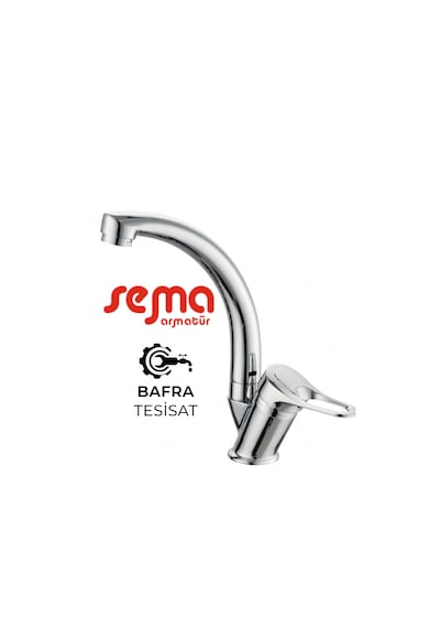 Sema 40'lık Kısa Kuğu Lavabo Bataryası Krom
