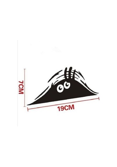 Meraklı Gözler Oto Sticker Siyah 19 7 Cm