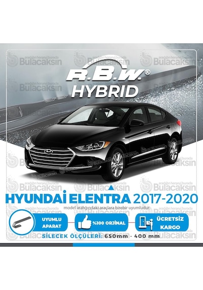 RBW Hybrid Hyundai Elantra 2017 - 2020 Ön Silecek Takımı