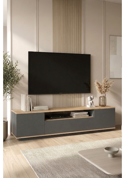 Yurudesign Future Tv Ünitesi Fr7-Aa Çam-Antrasit