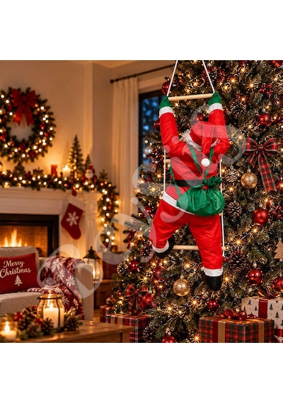 Yılbaşı Tırmanan Noel Baba 90 Cm Diğer