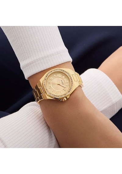 Guess Gugw0877l2 Altın Kaplama Taşlı Kadın Kol Saati Altın