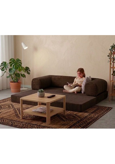 Herev 200x200 Cm 50 Dns Modüler Köşe Koltuk Fitilli Kadife Kumaş, Yatak Olabilen, Modern Tasarım Şark Köşe Kahverengi Herev 200x200 Cm 50 Dns Modüler Köşe Koltuk Fitilli Kadife Kumaş, Yatak Olabilen, Modern Tasarım Şark Köşe Kahverengi