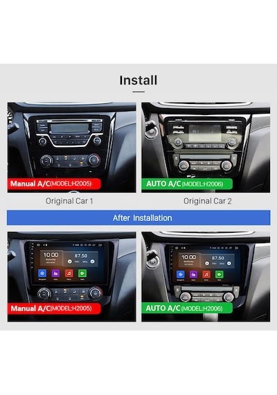 Nıssan Qashqaı Manual A/c 2014+ Multimedya Navigasyon Usb Kamera Carplayer
