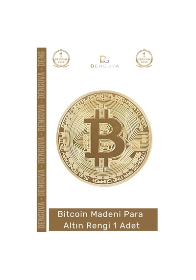 Bitcoin Koleksiyonluk Demir Şık Kripto Hatıra Madalyon Fiziksel Bitcoin Madeni Altın Rengi - 1 Adet