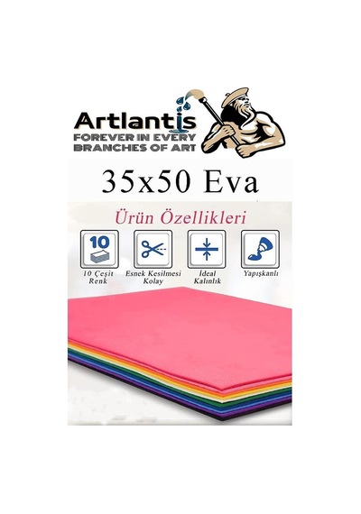Eva 10 Renk 35x50 Cm 1 Paket Düz Eva Süngeri 10 Lu Renkli Eva 35 50 Elişi Okul Öncesi Ana Sınıfı İlkokul