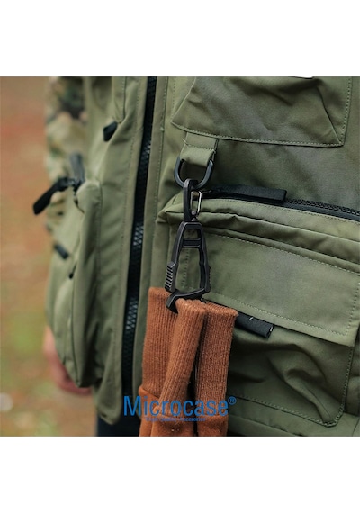 Microcase Taktik Askı Klipsi Dağcılık Ve Kamp Karabinasi Pantolon Kemeri Ve Sırt Çantası İçin Çok Amaçlı Tutucu Kanca 2 Adet - Al5882
