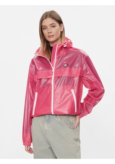 Kadın Uzun Kollu Fermuarlı Marka Logolu Pembe Mont Dw0dw17229-thw Pembe
