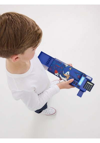 Smiggle Sonics Pop-out Kalem Kutusu , Çok Bölmeli Mavi