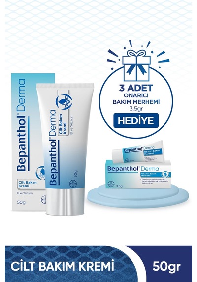 Derma Cilt Bakım Kremi 50 Gr 3 Adet Onarıcı Bakım Merhemi 3,5 Gr
