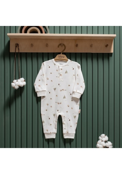 Tiffany Baby & Kids Tiffany Baby Happy Lambs Organik Theme Tulum 33004 Ekru