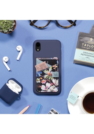 If V&a Bookaroo Yapışkanlı Telefon Arkası Kartlık Ve Cüzdan - Gece Çiçekleri