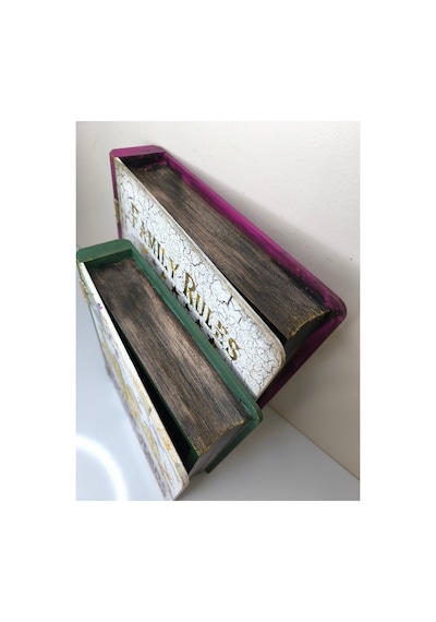 Dekorasyon Ürünleri Kitap Kutu Seti 2li Hediyelik Kutu Büyük Boy Dekoratif Aksesuar Pembe - 230986320 Pembe