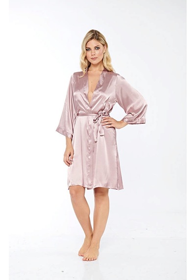 Sistina Vizon - 75 - İpek Saten Sabahlık - 14006 - - Shopgpt - Beden M