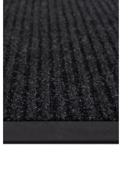 Delta Kk001a Siyah Halılı Kauçuk Kenarlı Fitilli Kapı Önü Paspası Kaymaz Taban Toz Ve Kir Tutucu 45x70 Cm