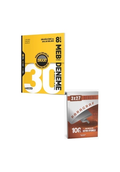 Hız 2027 8. Sınıf Din Kültürü Ve Ahlak Bilgisi 30 Lu Deneme+ Anla Kazan Paragraf