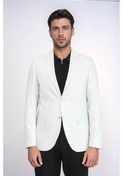 Açık Gri Balıksırtı Desenli Gold Renk Metal Düğmeli Slim Fit Erkek Blazer Ceket - Wessi Grey Açık Gri Balıksırtı Desenli Gold Renk Metal Düğmeli Slim Fit Erkek Blazer Ceket - Wessi Grey