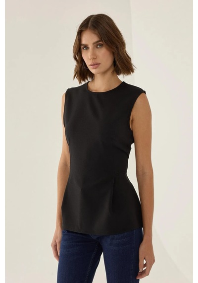 Hiccup Siyah Peplum Üst