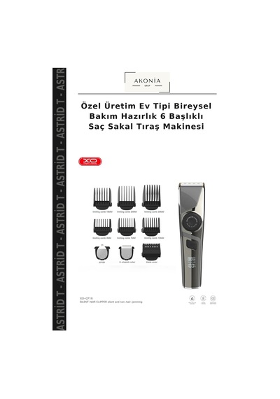 Özel Üretim Ev Tipi Bireysel Bakım Hazırlık 6 Başlıklı Saç Sakal Tıraş Makinesi