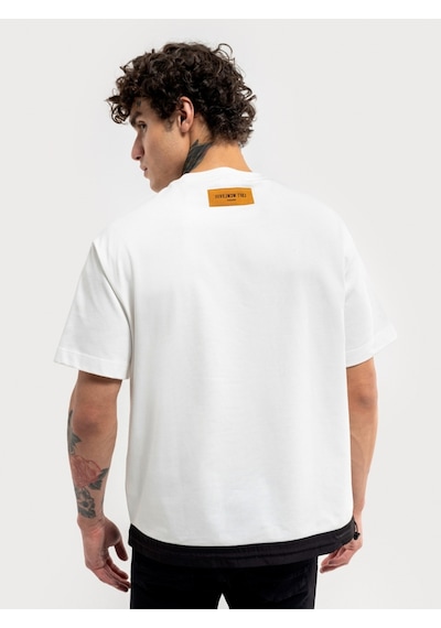 LOFT Loose Fit Erkek Tshirt K.kol Lf2036528 Q1.v1 Beyaz