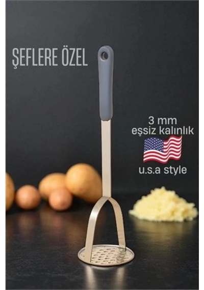 Patates Ezici 3 Mm Kalınlık 304 Paslanmaz Çelik Havuç Muz Avokado Ezici 722003