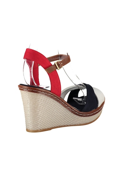 Fox Shoes Laci/beyaz/kırmızı Kadın Dolgu Topuklu Ayakkabı 9674040205 Laci