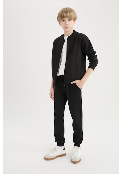 Ahengim AK-2350 Basic Jogger Paça Erkek Çocuk Okul Eşofman Altı - Siyah