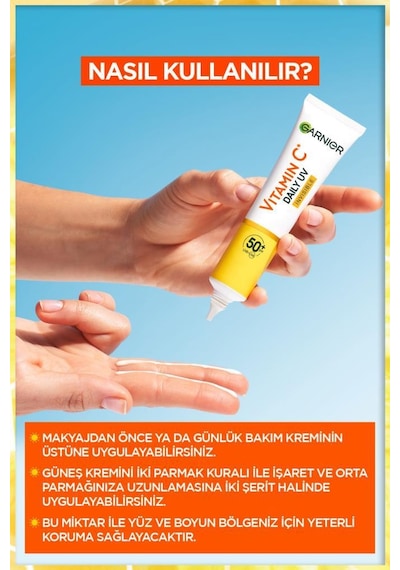 Garnier C Vitamini Parlak Görünmez Doku Yüz Güneş Kremi SPF50+ 40 ML + Micellar Makyaj Temizleme Suyu 100 ML
