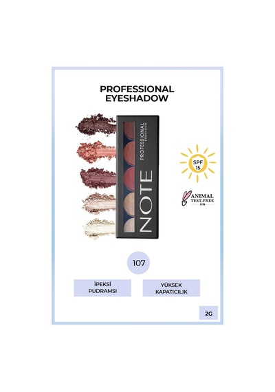 Professional Eyeshadow Mat Ve Işıltılı Toz Göz Far Paleti - 107 Metallic Rose