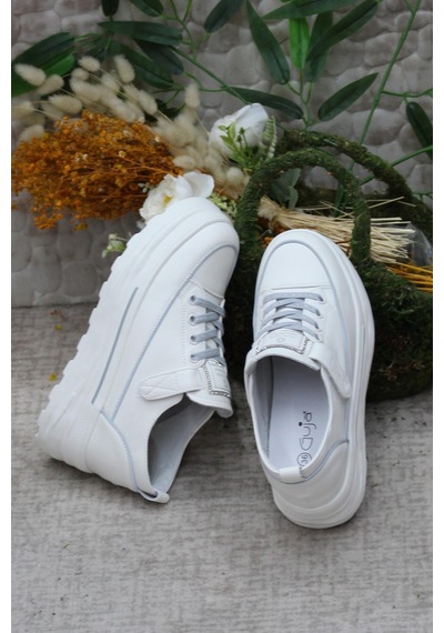 Fort Guja 24y314-8 News Fashion Gizli Dolgu Topuk Sneaker Kadın Ayakkabı Gri