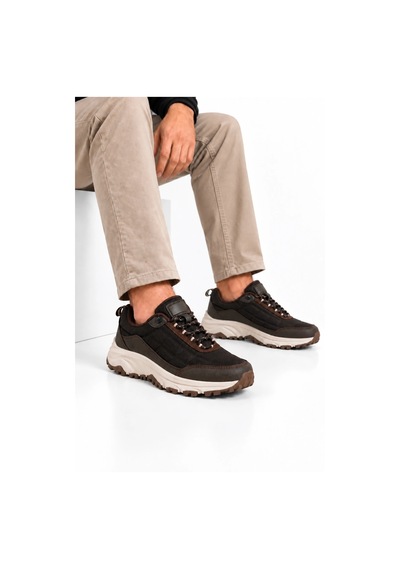 Ht Hotin Mare Unisex Outdoor İçi Yünlü Kauçuk Taban Ayakkabı - Kahverengi