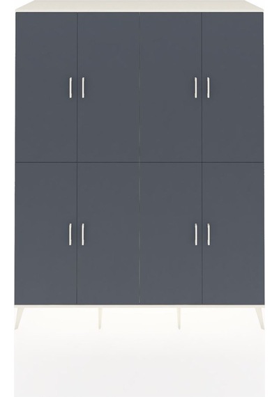Kronos Gardrop 8 Raflı 8 Kapaklı 176x59x221 Aytaşı-antrasit/çam Beyaz Kronos Gardrop 8 Raflı 8 Kapaklı 176x59x221 Aytaşı-antrasit/çam Beyaz