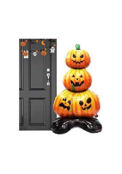 Halloween Cadılar Bayramı Balkabağı Ağacı Ayaklı Büyük Boy Folyo Balon 109x61x40 Cm