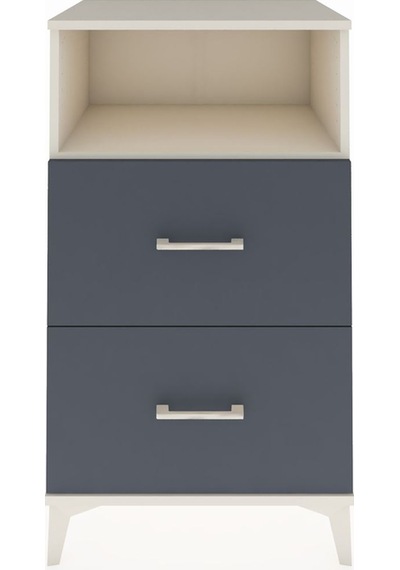 Hyperion Komodin Tek Raflı 2 Çekmeceli 60x44x106 Aytaşı-antrasit Aytaşı