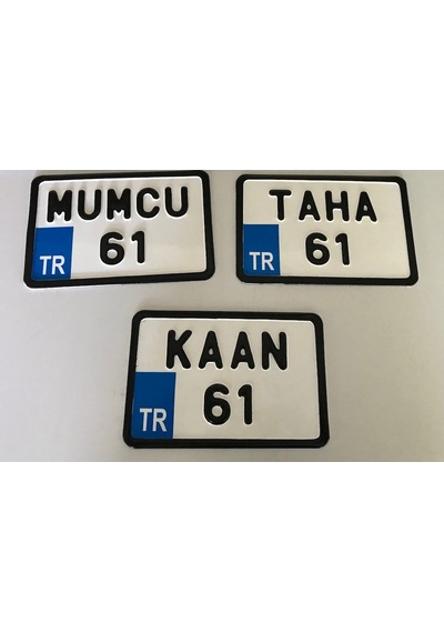 Dekor Plaka.Bisiklet Plakası.Kare Plaka.Motor Plakası Türkiye