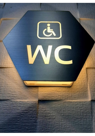 Honeycomb Serisi Işıklı Wc Yönlendirme Tabelası (504859219)