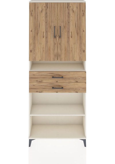 Arges Dolap 5 Raflı 2 Çekmeceli 2 Kapaklı 88x30x221 Aytaşı-çam Aytası