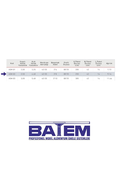 2 Parçalı Alüminyum Sürgülü Merdiven 2x8 Basamaklı Asm.02 250 Cm'ye Kadar