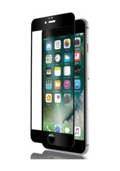 Apple Uyumlu iPhone   8 Plus 7 Plus Tam Kaplayan Kırılmaz Cam Koruyucu Siyah 5d 9d