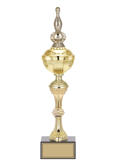 Odak Kupa - Figürlü Kupalar - Bowling / Labut Figürlü Kupalar Fg-061 C - 42 Cm Altın - Beyaz