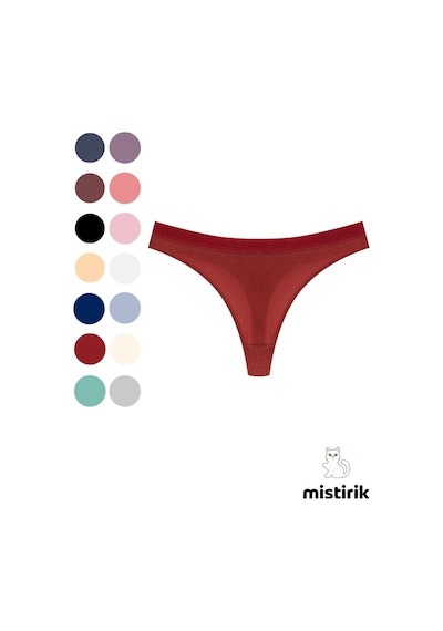 Mistirik Paulo Model Fitilli Esnek Kumaş String Tanga Bordo Renk Bordo