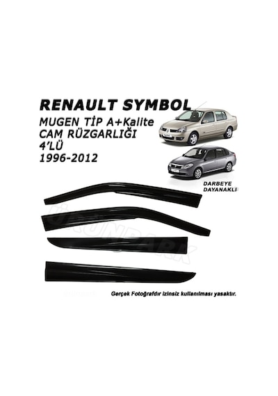 Clio Symbol Cam Rüzgarlığı 4'Lü Set 1996-2012