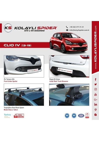 Renault Clio 4 Sport Tourer Ön Kapı Kolu 2 Prç. Krom 2013-2019