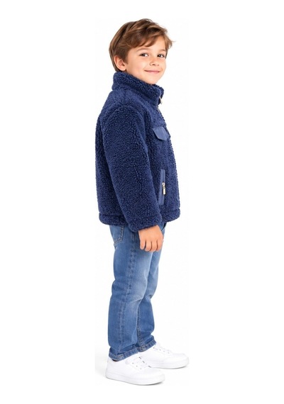 Mavi Boncukk Çocuk Unisex Peluş Welsoft Fermuarlı Kapüşonlu Ve Dik Yaka Polar Mont Ceket Lacivert Mavi Boncukk Çocuk Unisex Peluş Welsoft Fermuarlı Kapüşonlu Ve Dik Yaka Polar Mont Ceket Lacivert