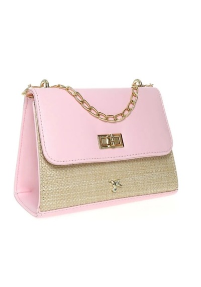 Fabrika Pembe 13x19x8 Kadın Omuz Çantası Mini-makaron Pembe Sarı