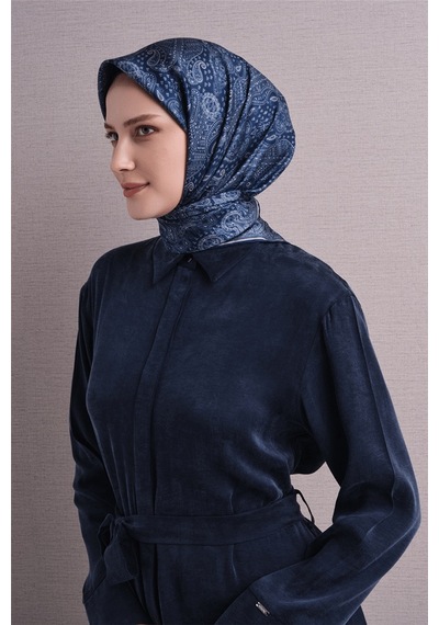 Armine İpek Eşarp 2027 Kış - 9631-84 Koyu Lacivert Sura