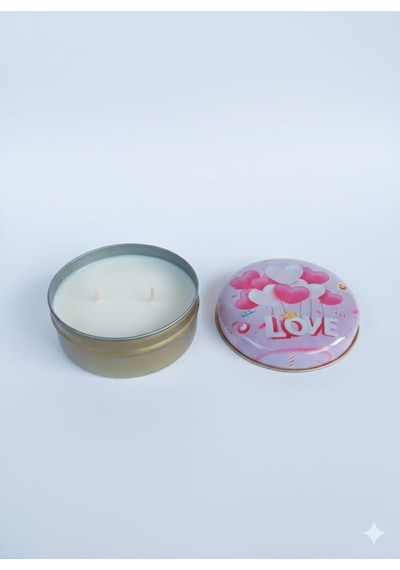 Boho Bloom Gül & Yasemin Kokulu El Yapımı Soya Mumu Happy Blaze Candle Açık Pembe
