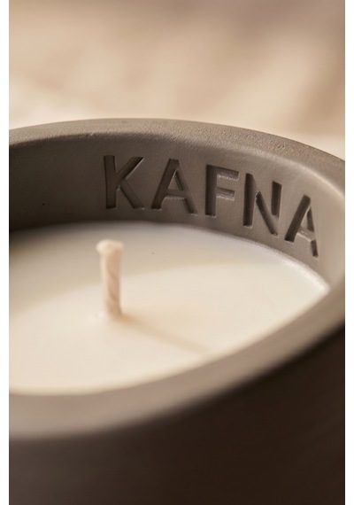 Kafna Lavanta Kokulu Dekoratif Beton Mum - %100 Soya Wax Siyah Antasit