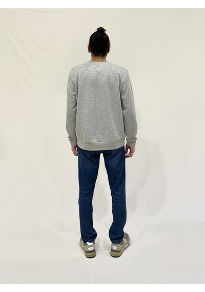 Erkek Bisiklet Yaka Rahat Kalıp 3 İplik Kalın Californıa Baskılı Sweatshirt Spr24sw32 Gri Melanj